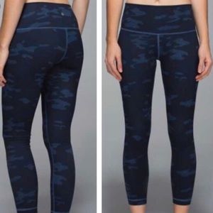 Lululemon Blue Camo Leggings